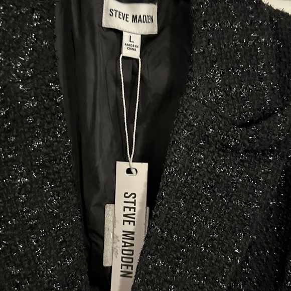 Steve Madden Cinched Tweed Blazer - Picture 7 of 7